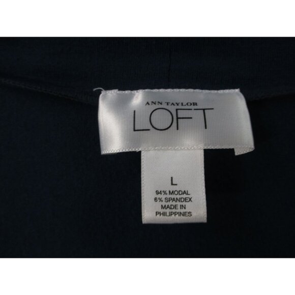 Loft Kimono Cardigan Shrug L Blue Modal Spandex - Picture 2 of 5